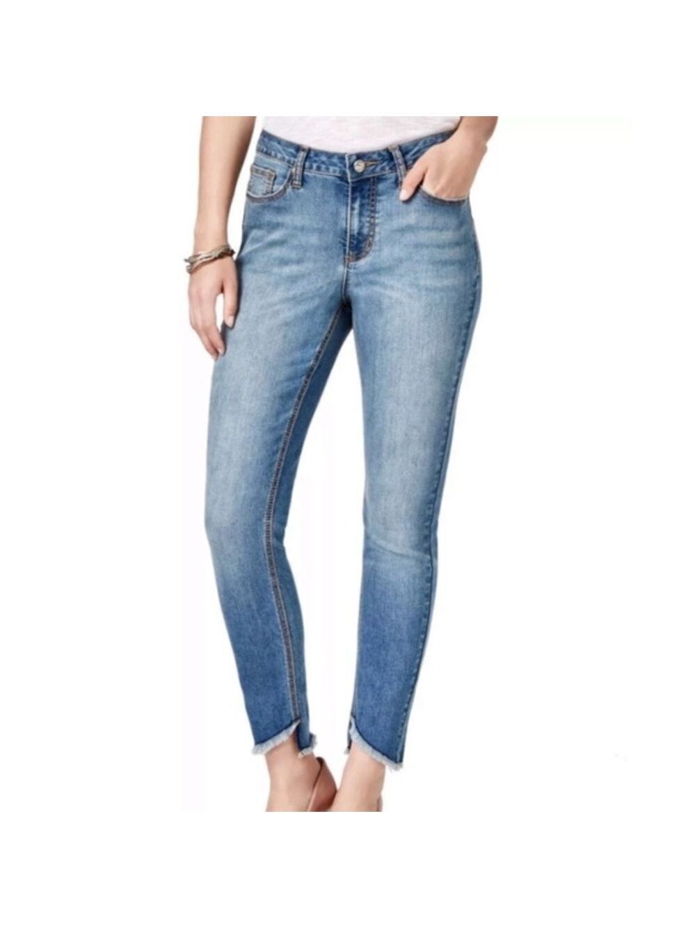 Earl Raw Frayed Hem Skinny Ankle Jeans